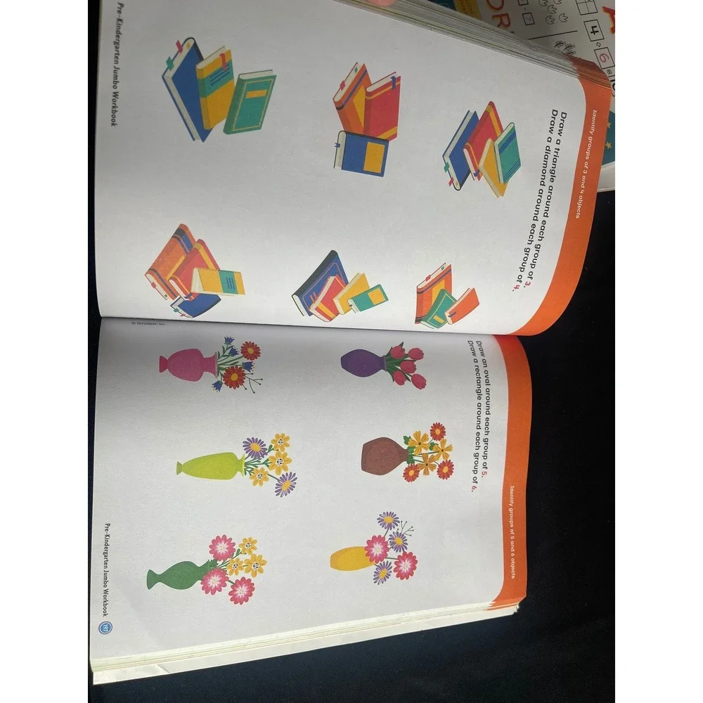 Scholastic Pre-K & Kindergarten Math Writing Workbook Bundle Ages 3-7 Set of 3